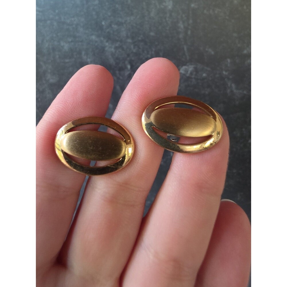 Swank Gold Tone Metal Cufflinks Vintage